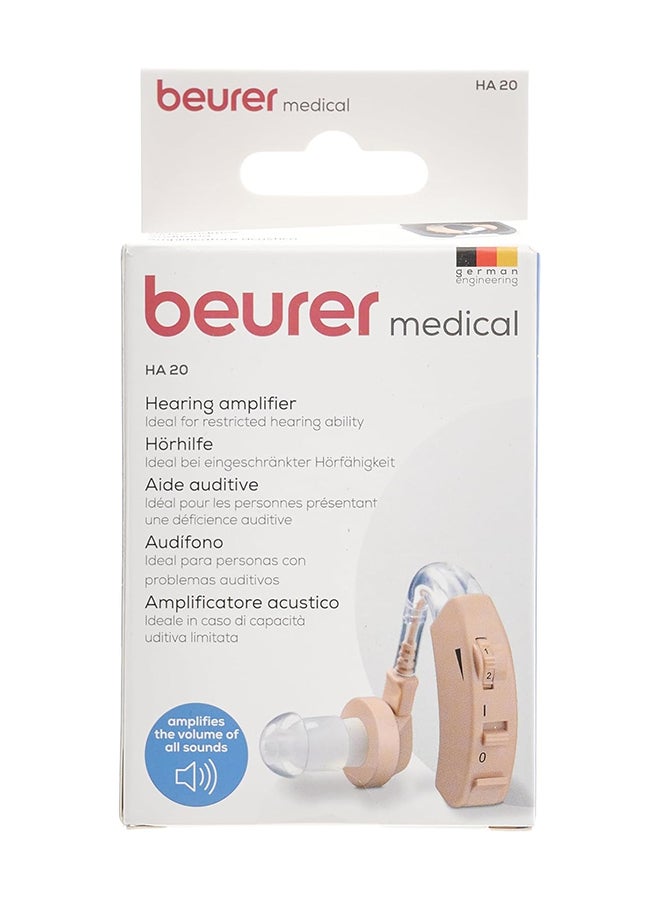 Beurer - HA 20 Hearing Noise Amplifier With Ergonomic Fit Behind The Ear, Individual Adjustment To The Ear Canal, Volume Continuously Adjustable - Nude - Image 1