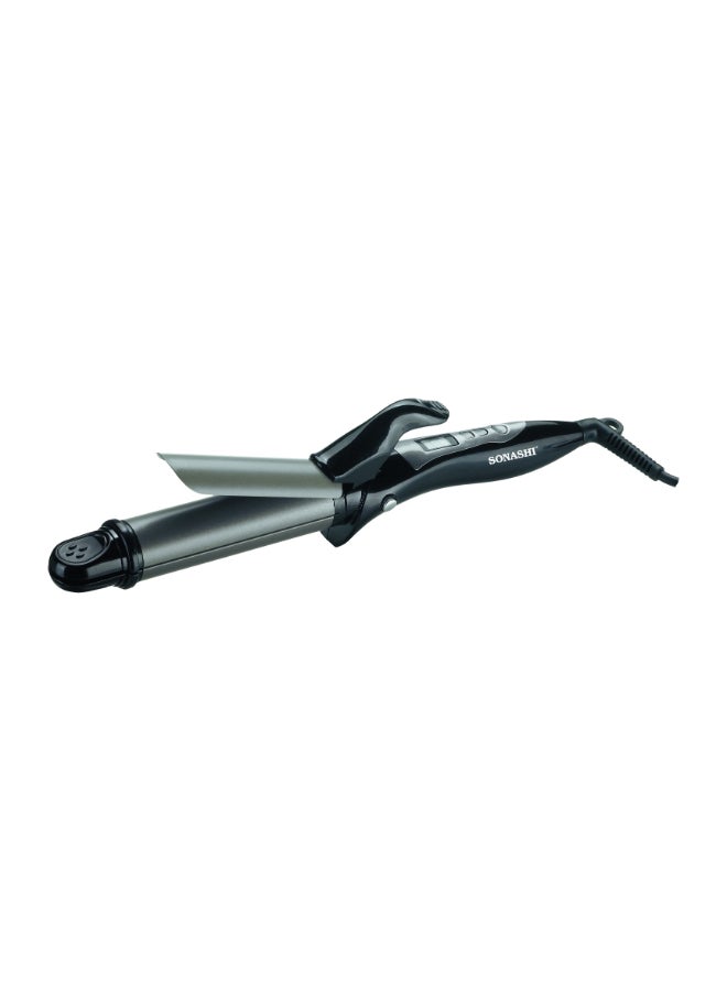 SONASHI - 2in1 Hair Curler And Straightener with Ceramic Coated Barrel  LED Display  360 Swivel Cord  On And Off Switch  Hair Styling Tool  Curler Straightener with Power 45W  300grams SHC-3005 Grey/Black 300grams - Image 1