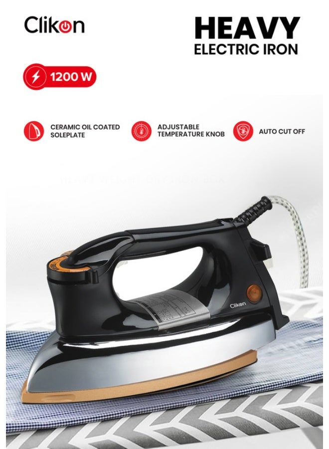 Clikon Corded Electric Iron 1200 W CK2131 White/Biege - Image 1