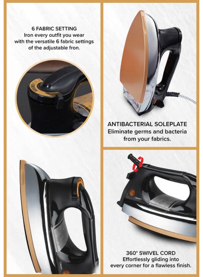 Clikon Corded Electric Iron 1200 W CK2131 White/Biege - Image 3