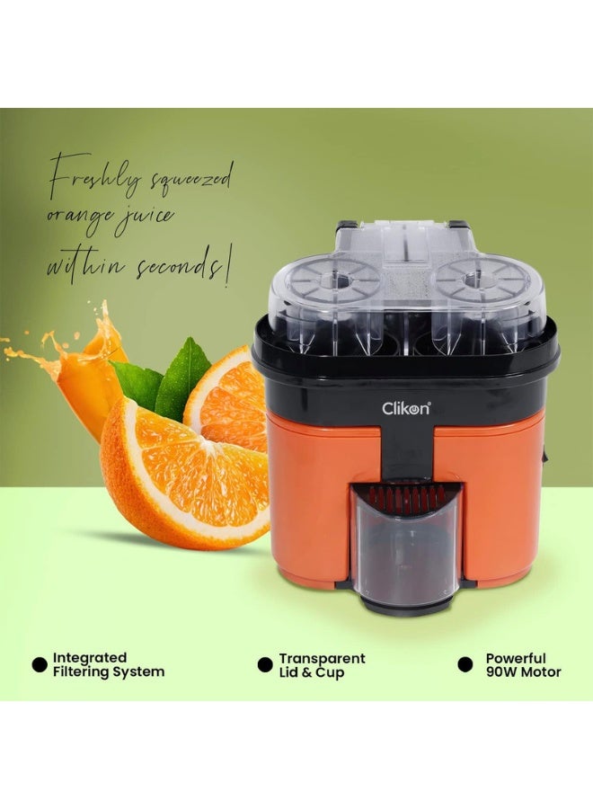 كليكون عصارة حمضيات كهربائية 2 L 90 W CK2258 أسود/برتقالي/شفاف - Image 3