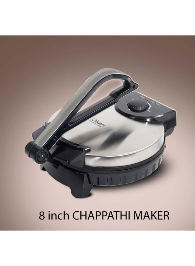 Clikon 8-Inch Electric Chapati Maker 900 W CK2430 Black/Silver 