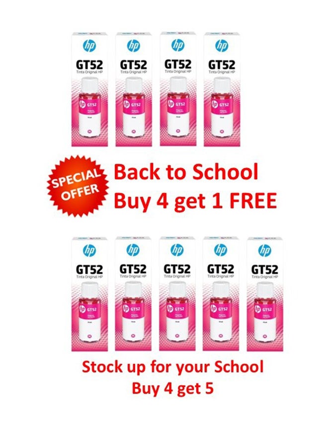 HP FREE UNIT - Buy 4 and get 5 HP GT52XL Original Ink Bottle- MAGENTA Magenta - Image 1