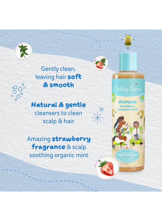 Strawberry And Organic Mint Shampoo For Sensitive Skin - 250 ml