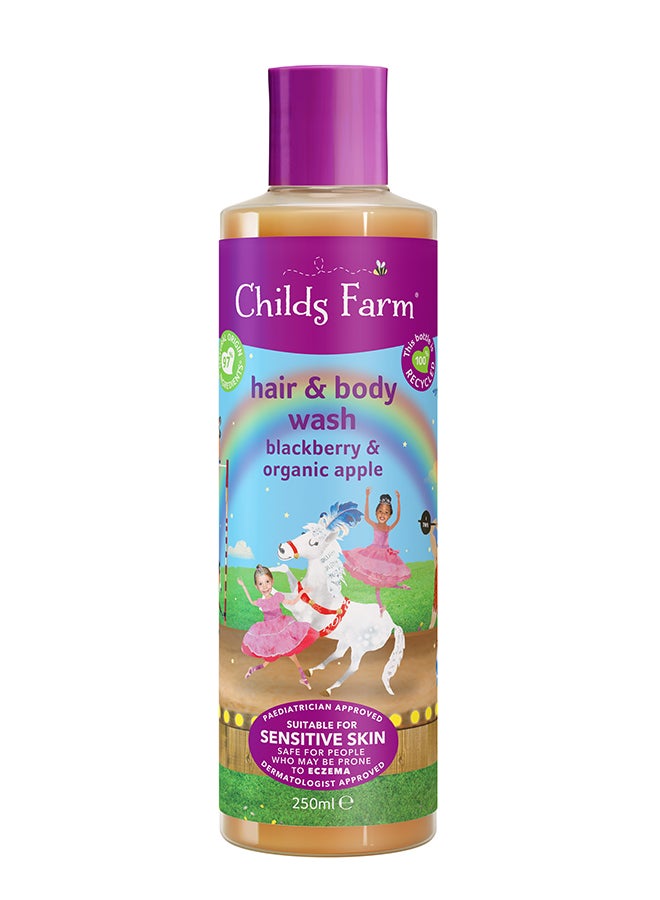 Childs Farm Blackberry And Organic Apple Hair Body Wash For Sensitive Skin - 250 ml  - Image 1