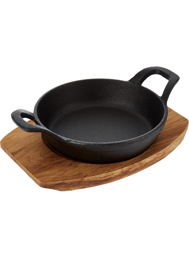 راج صينية سيزلر مستديرة صغيرة بمقبض مزدوج أسود 15.5سم - Image 1