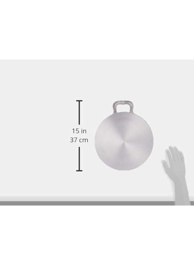 راج مقلاة تاوا عربية من الألومنيوم فضي 30سم - Image 3