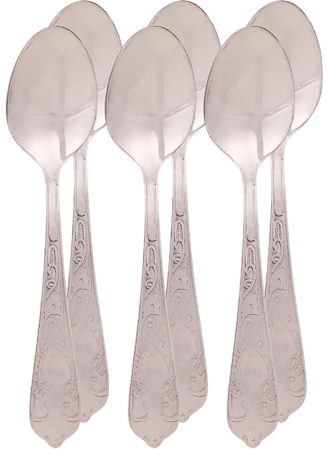 راج طقم ملاعق صغيرة أورا تي مكون من 6 قطع رمادي 14سم - Image 1