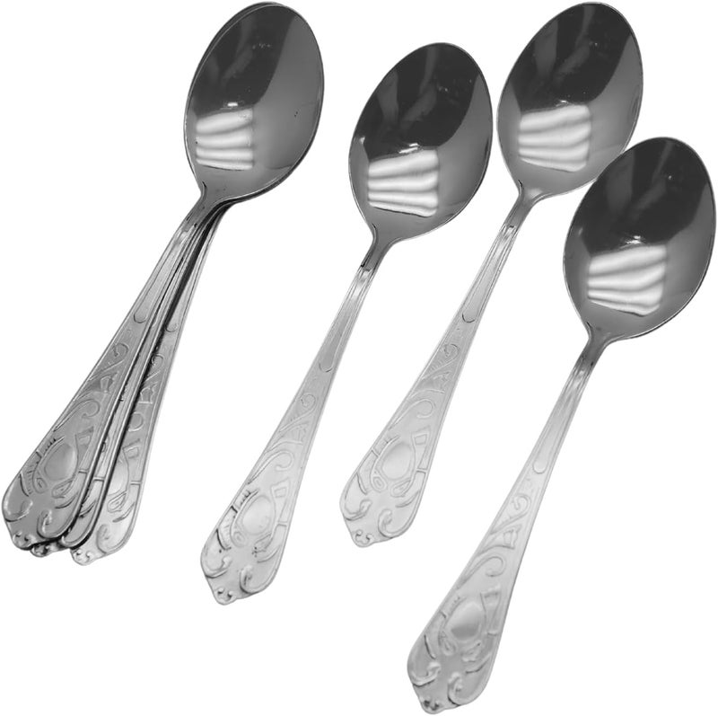 راج طقم ملاعق أورا ديزرت مكون من 6 قطع فضي 18سم - Image 3