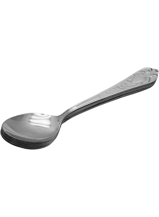 راج طقم ملاعق أورا ديزرت مكون من 6 قطع فضي 18سم - Image 4