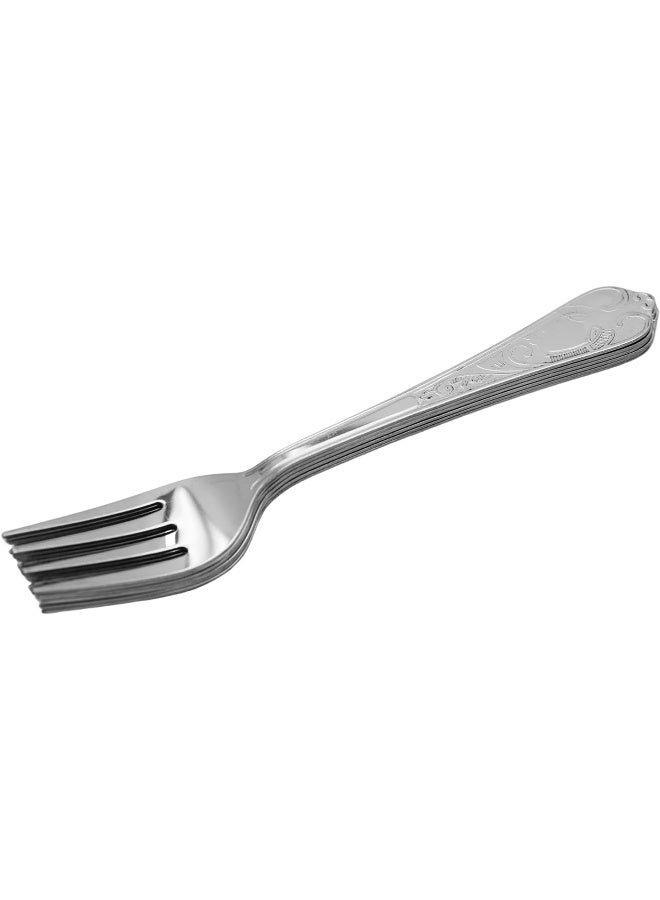 راج Raj Rk Dessert Fork - Pack of 6 Grey 18cm - Image 3
