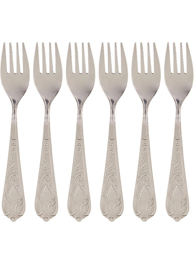 راج طقم شوك صغيرة أورا مكوّن من 6 قطع رمادي 14سم - Image 1