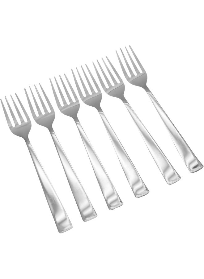 راج طقم شوك حلويات إمبريس مكوّن من 6 قطع فضي 18.5سم - Image 1