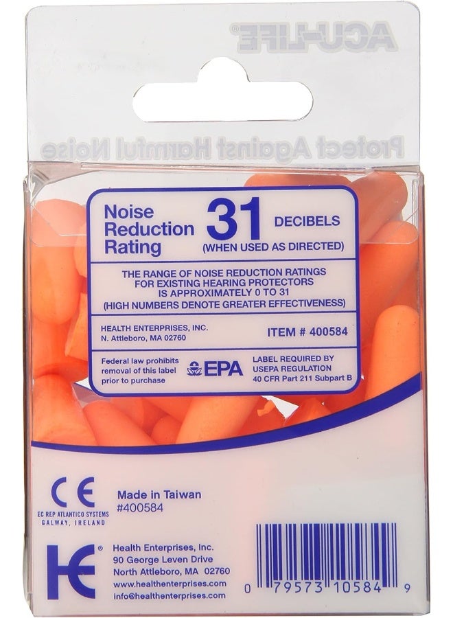 ACU-LIFE - Foam Ear Plugs 18 Pair 400584 - Image 1