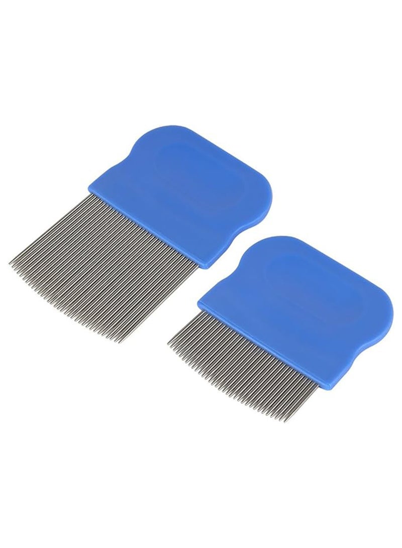 Ezy Dose Lice Removal Combs Complete Removal Of Lice, Nits And Eggs Pack Of Two - Short Pin For Lice And Eggs & Long Pin For Nits Blue Pack Of 2  - Image 3