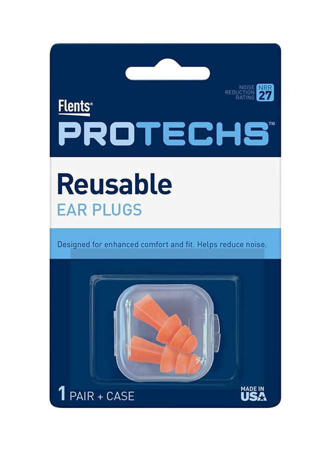 Flents - Comfort Fit Earplugs Seals Out Water And Blocks Out Nose Reusable 1 Pair - Image 1