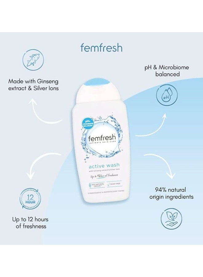 femfresh Intimate Care Active Wash 250ml - Image 3
