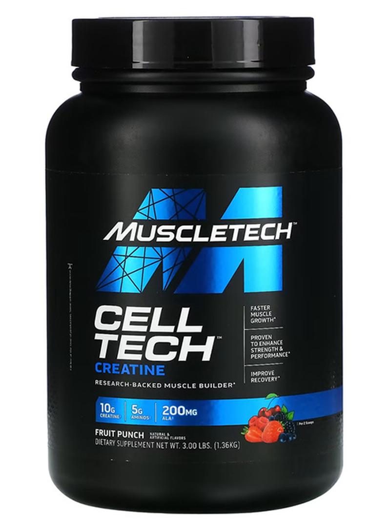 ماسل تيك مسحوق الكرياتين الأكثر قوة من سيل تك - فواكة بانش - 1.36 كجم - Image 1