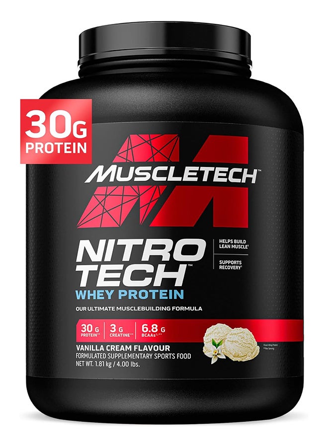 MuscleTech Nitro Tech Whey Isolate Protein Vanilla 4 LBs - Image 1