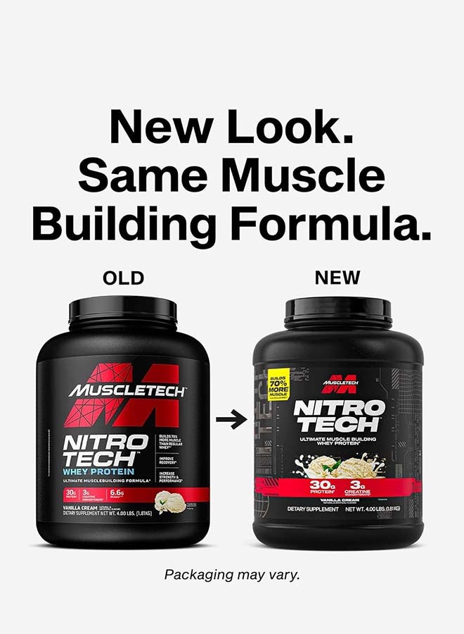 MuscleTech Nitro Tech Whey Protein - Milk Chocolate 4lbs - Image 2