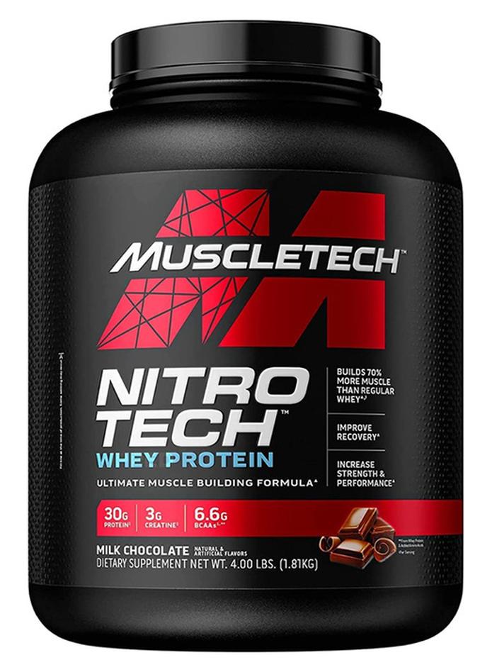 MuscleTech Nitro Tech Whey Protein - Milk Chocolate 4lbs - Image 1