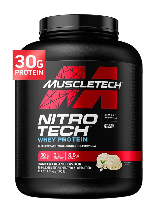 MuscleTech - Nitro Tech Whey Isolate Protein Vanilla 1.81kg - Image 1
