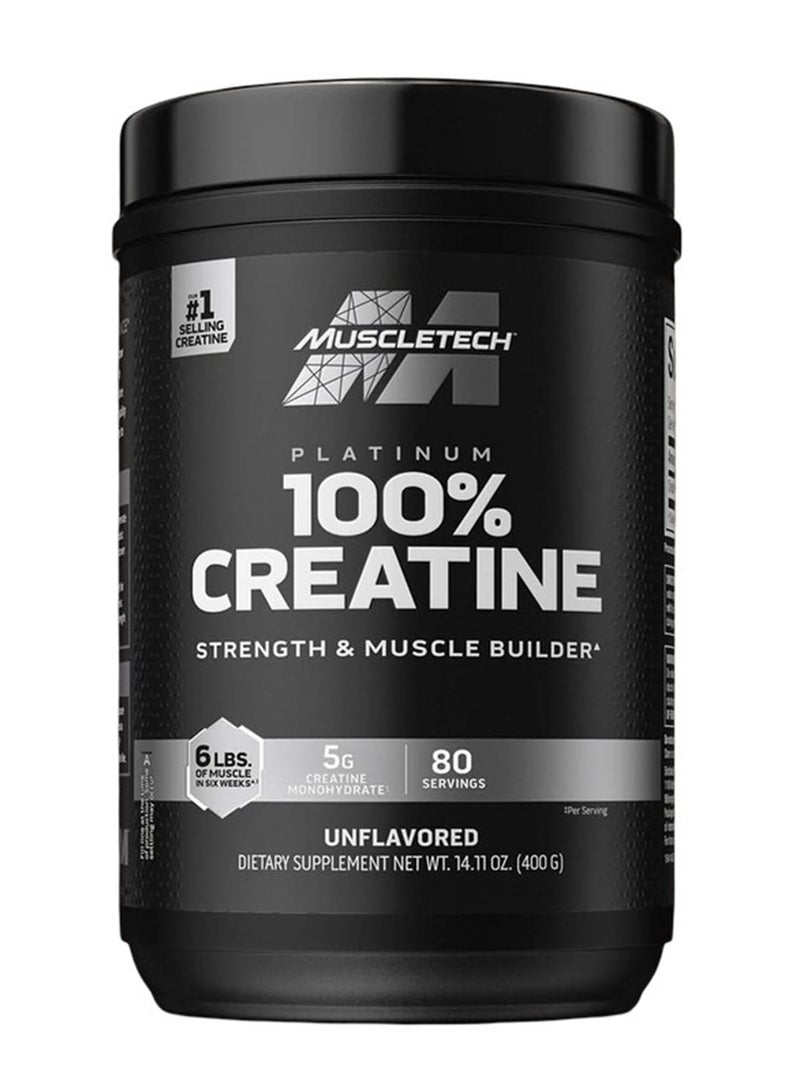 Essential Series Platinum 100% Creatine Micronized And Hplc-tested Unflavored 80 Servings 400g