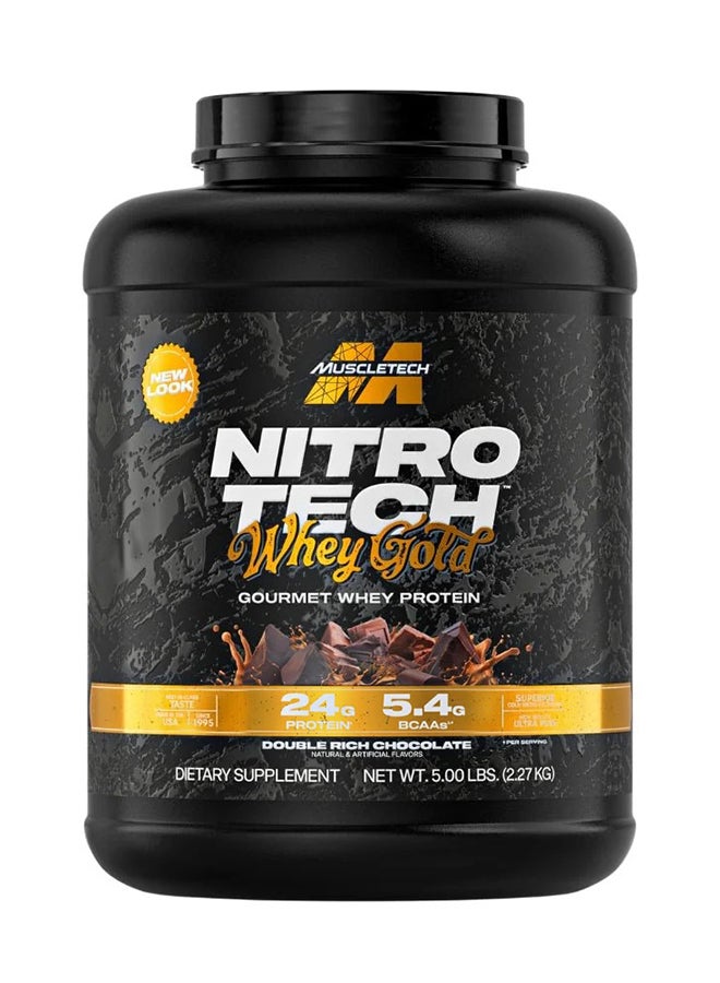MuscleTech Nitro Tech Whey Gold Protein Double Rich Chocolate 2.27kg  - Image 1