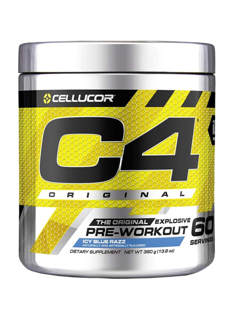 CELLUCOR - C4 Original Explosive Pre-Workout - Icy Blue Razz - 60 Servings 390 Gm - Image 1