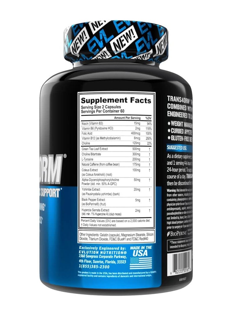 EVLUTION NUTRITION Energized Weight Loss Support, 120 Capsules  - Image 2