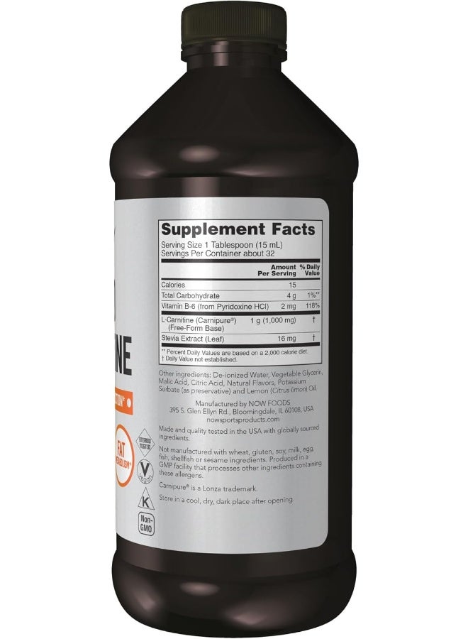 Now Sports Liquid L Carnitine Supplement 1000mg