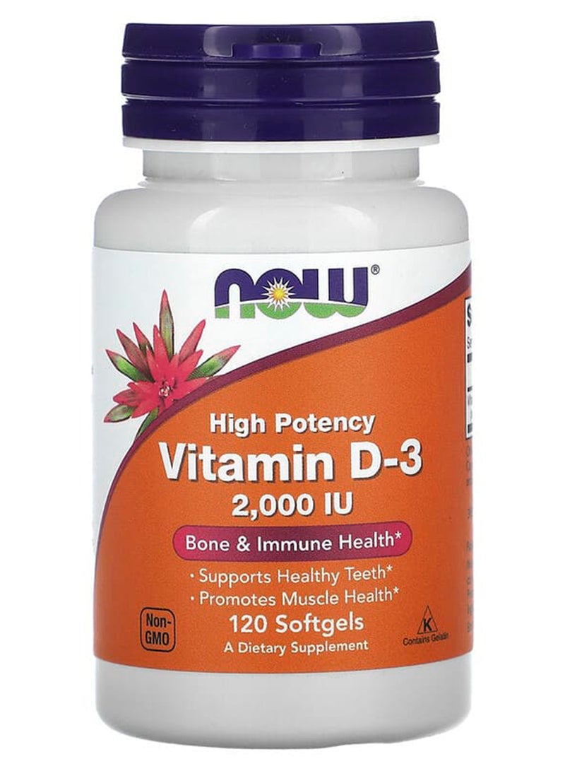 High Potency Vitamin D-3 - 120 Softgels