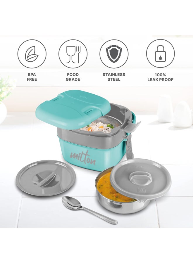 Milton Cubic Small Tiffin Box Multicolour 16.8x16.2x11.3cm  - Image 3