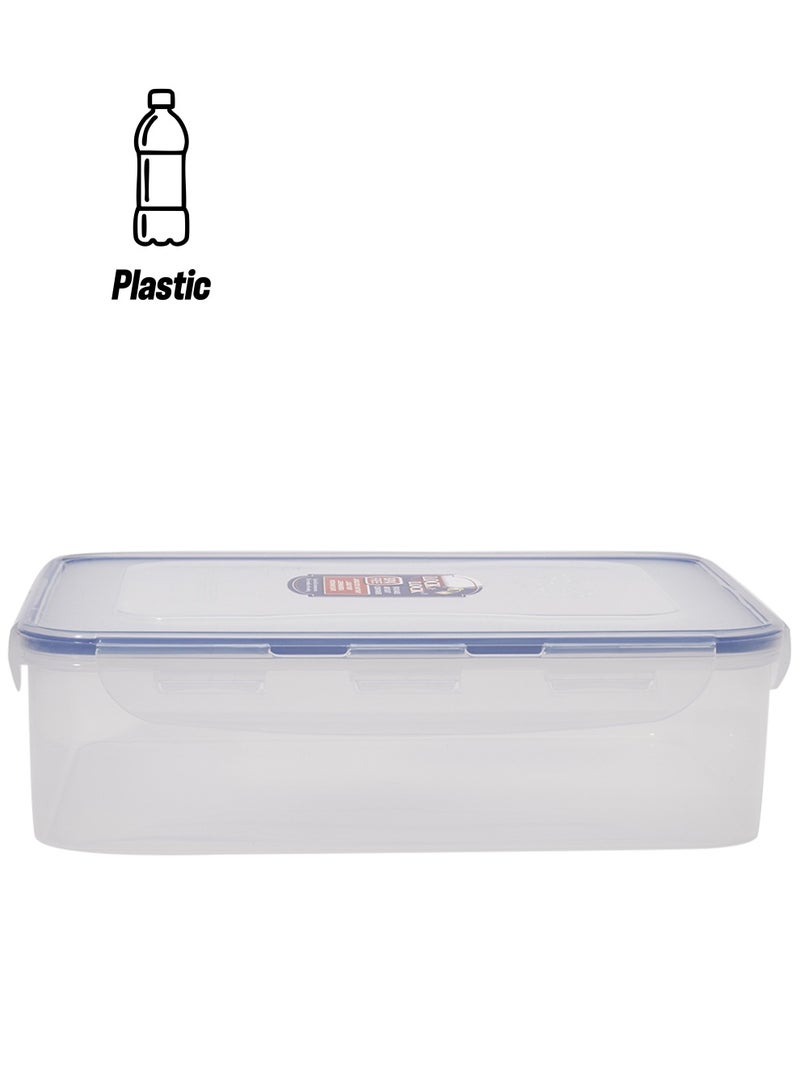 Rectangular Food Container Clear/Blue 3.9Liters