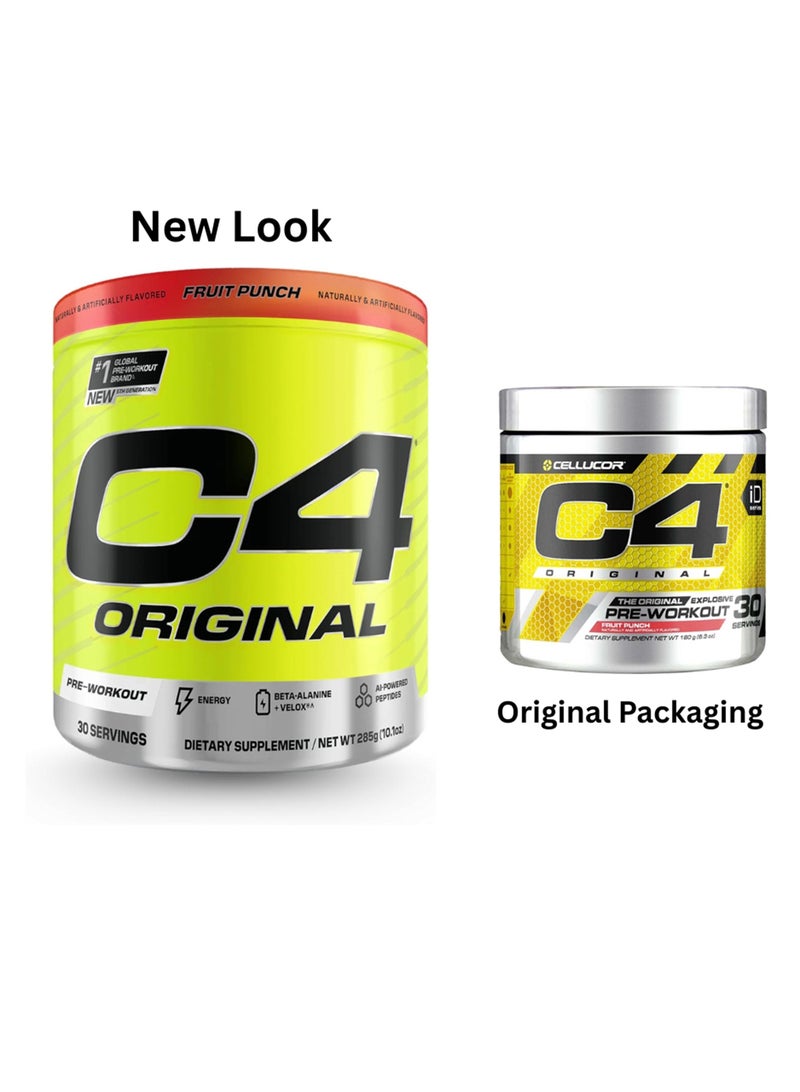CELLUCOR C4 Original Explosive Pre-Workout - Fruit Punch - 30 Servings  285 Gm - Image 1