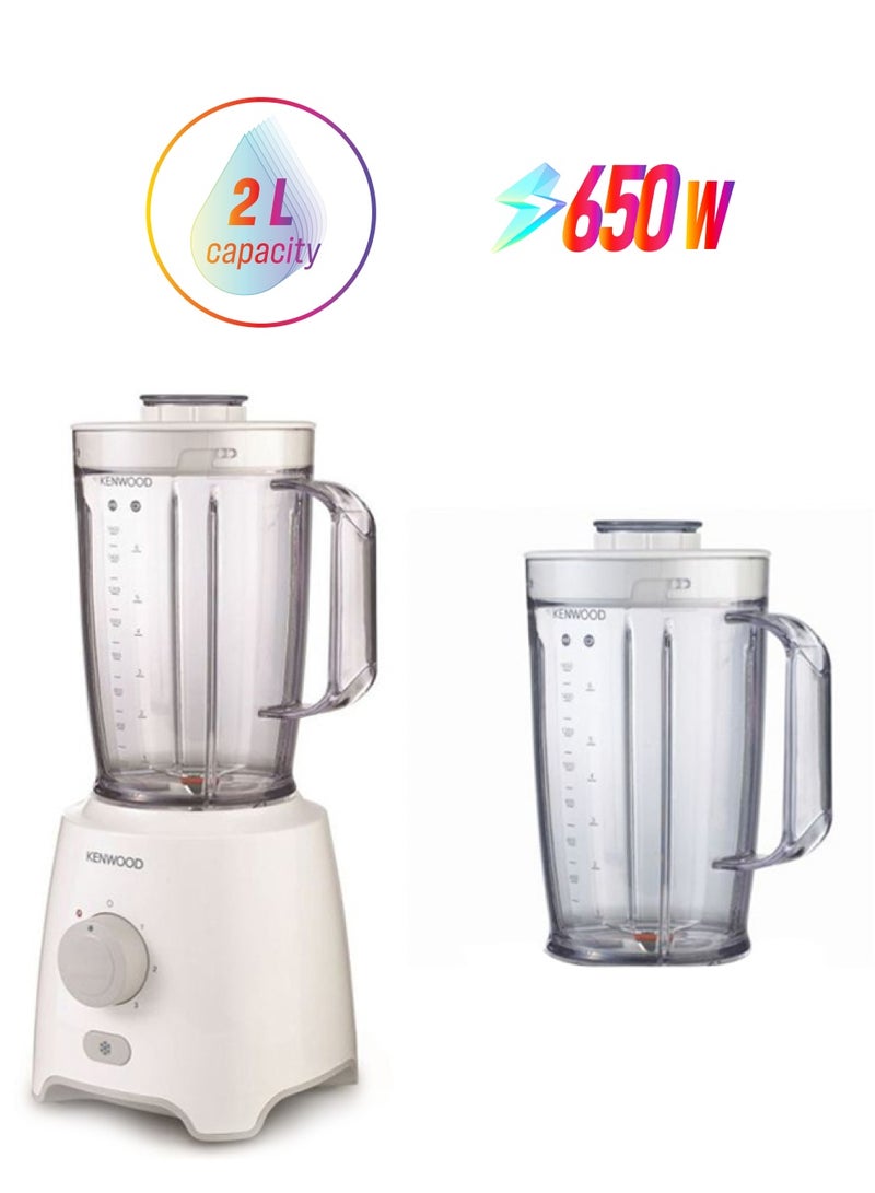 KENWOOD - Countertop Electric Blender 2 L 650 W BLP406WH White - Image 1