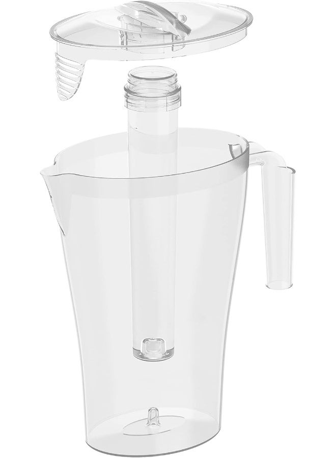 Cosmoplast Water Jug With Ice Holder Transparent 2.5Liters  - Image 1