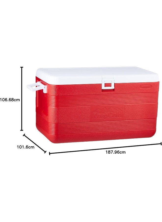 Cosmoplast - Keep Cold Plastic Cooler Icebox Deluxe 70 Liters Red 70.0Liters - Image 1