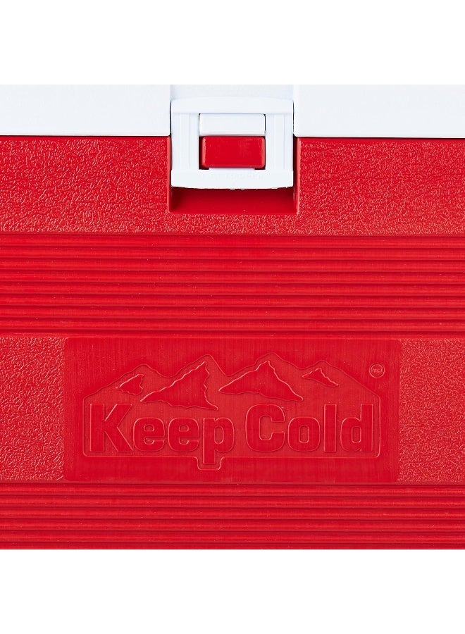 Cosmoplast - Keep Cold Plastic Cooler Icebox Deluxe 70 Liters Red 70.0Liters - Image 1