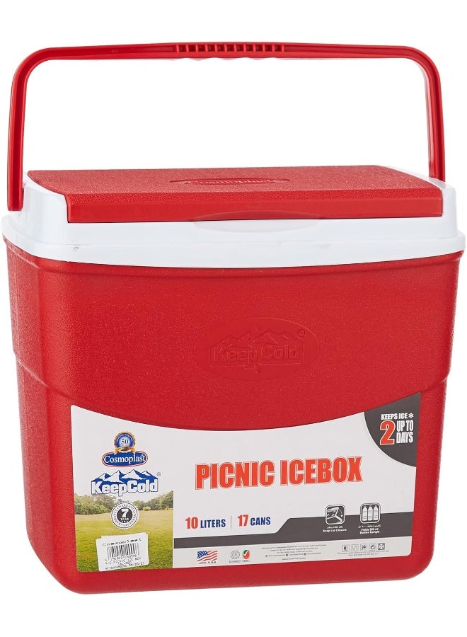 Cosmoplast - 10L Keepcold Picnic Icebox (Red) Red 10.0Liters - Image 1