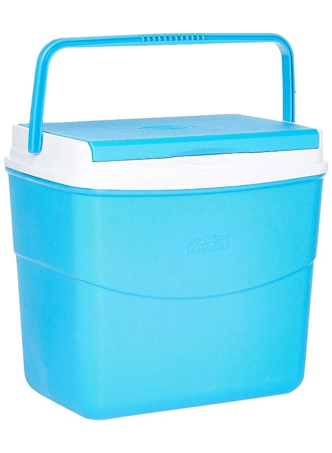 Cosmoplast - 20L Keep Cold Plastic Picnic Cooler Ice Lunchbox (Blue) Blue 20.0Liters - Image 1