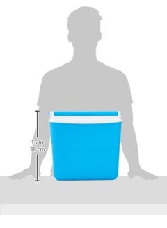 Cosmoplast 20L Keep Cold Plastic Picnic Cooler Ice Lunchbox (Blue) Blue 20.0Liters  - Image 4
