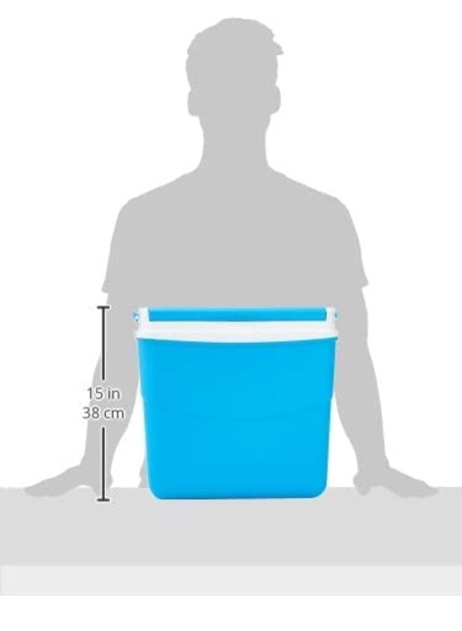 Cosmoplast - 20L Keep Cold Plastic Picnic Cooler Ice Lunchbox (Blue) Blue 20.0Liters - Image 1