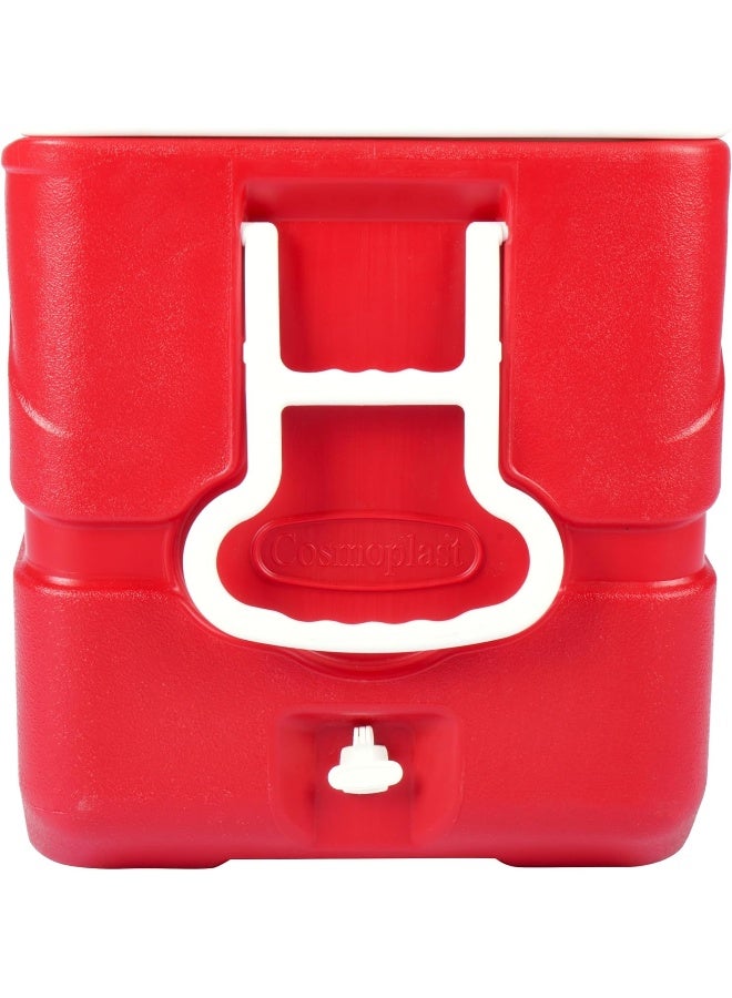 Cosmoplast Keep Cold Plastic Cooler Icebox Deluxe 102 Liters With Wheels Red 102.0Liters  - Image 5