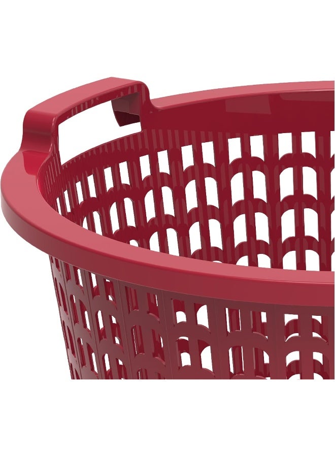 كوزموبلاست سلة غسيل بلاستيك عريضة احمر 50.0لترات  - Image 5