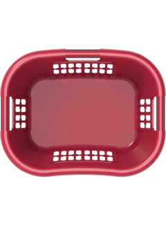 Cosmoplast Plastic Oval Laundry Basket 40L Dark Red 40.0Liters  - Image 5