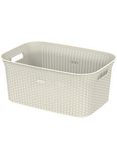 Cosmoplast 50L Cedarattan Laundry Basket, Off White Off White 50.0Liters  - Image 1