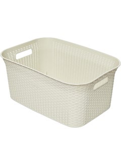 Cosmoplast 50L Cedarattan Laundry Basket, Off White Off White 50.0Liters  - Image 4