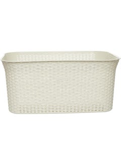 Cosmoplast 50L Cedarattan Laundry Basket, Off White Off White 50.0Liters  - Image 5