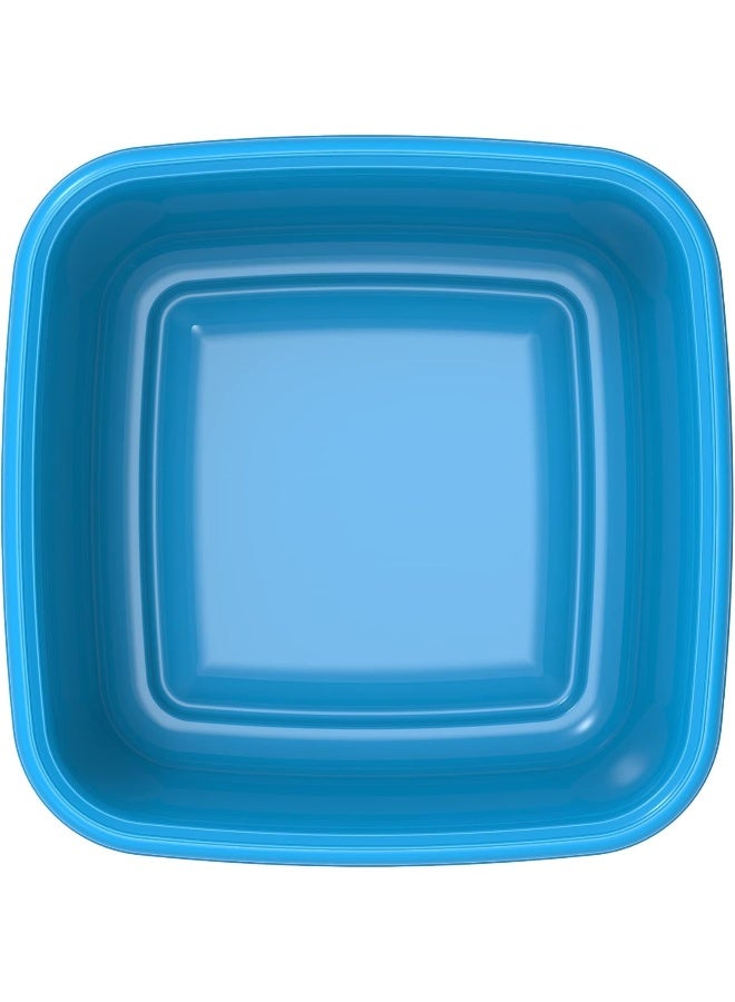 Cosmoplast 12L Square Plastic Basin Tub Blue 12.0Liters  - Image 3